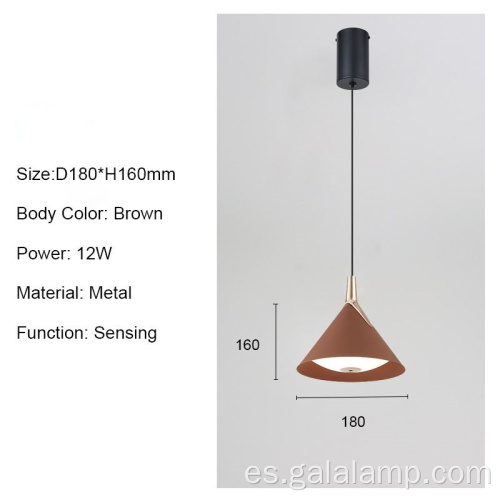 Lámpara colgante LED nórdica moderna Macaron